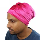Unisex Fashion Hijab Scarf Turban Head Wrap African Headwrap Scarf Tie Velvet Long Tube Turban TJM-38