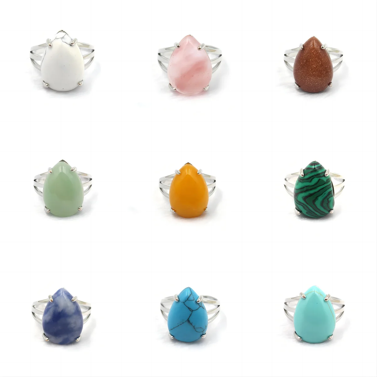 2023 Fashion Natural Healing Water Drop Stones Crystal Rings Natural Stone Jewelry Women
2023 Fashion Natural Healing Water Drop Stones Crystal Rings Natural Stone Jewelry Women