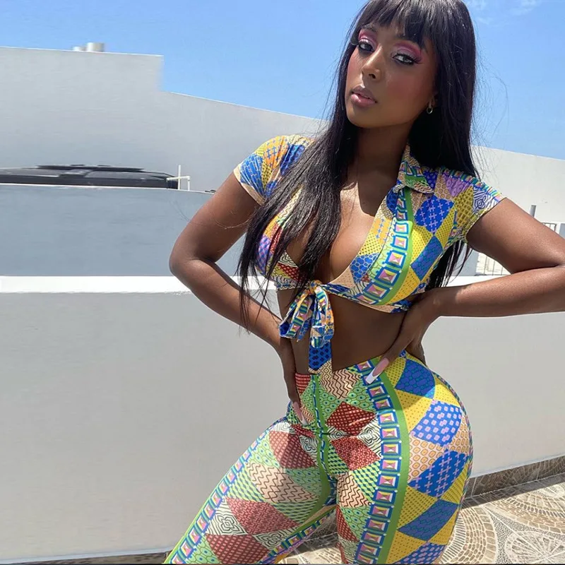 High Quality Women Summer Casual Low Cut Bandage Crop Top Leggings Sexy 2 Piece Set
High Quality Women Summer Casual Low Cut Bandage Crop Top Leggings Sexy 2 Piece Set