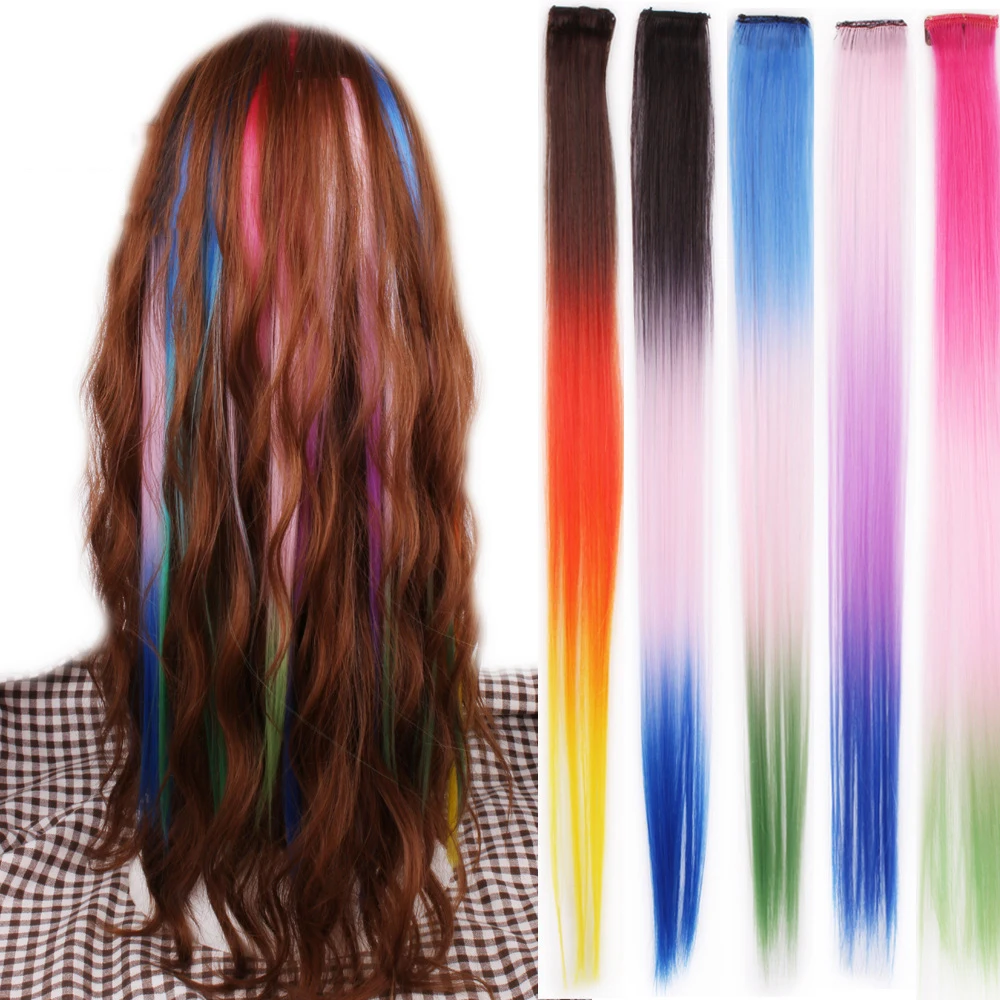 Low Price Three-Color Gradient Seamless One Piece Clip In Synthetic Hair Extension, 10 colors available
Low Price Three-Color Gradient Seamless One Piece Clip In Synthetic Hair Extension, 10 colors available