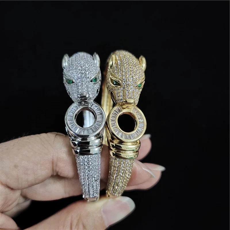 High Grade Mens Womens Fashion CZ Diamond Micro Inlay Open Bracelet 3D Stereoscopic Luxury jewelry Leopard Bangle 
High Grade Mens Womens Fashion CZ Diamond Micro Inlay Open Bracelet 3D Stereoscopic Luxury jewelry Leopard Bangle