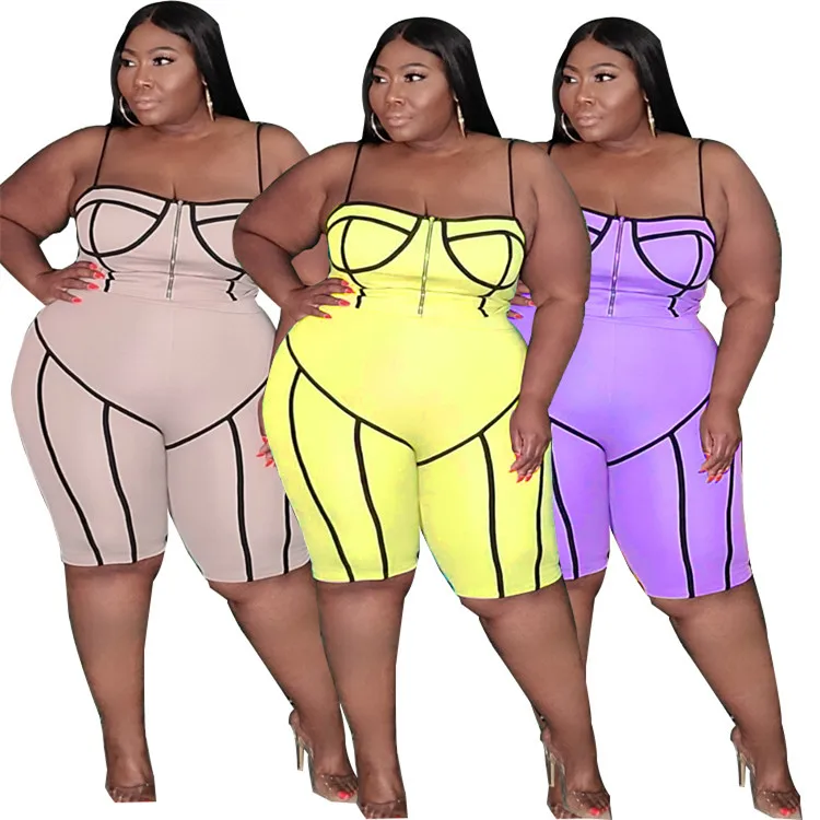LvCong New style wholesale one piece shorts jumpsuit for plus size women spaghetti strap jumpsuit
LvCong New style wholesale one piece shorts jumpsuit for plus size women spaghetti strap jumpsuit