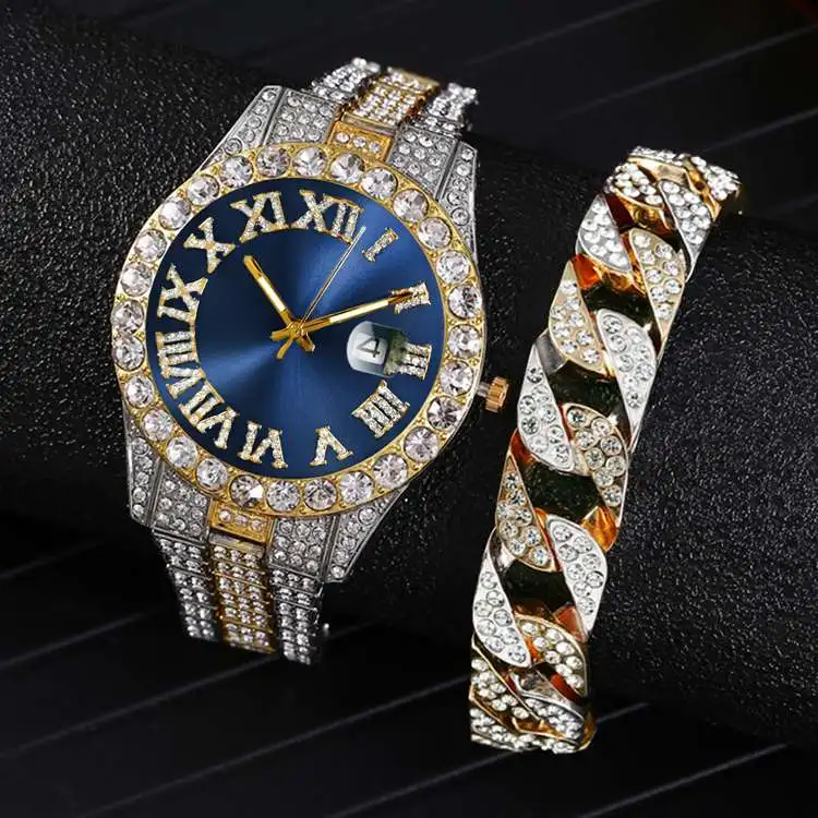 Men's Gold Bling Rhinestone Quartz Hip Hop Wrist Watch full iced out watches luxury diamond iced out watches set
Men's Gold Bling Rhinestone Quartz Hip Hop Wrist Watch full iced out watches luxury diamond iced out watches set