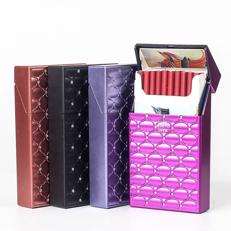 Luxury Rhinestone Rectangular Thin Cigarette Storage Box Unisex Portable Plastic Cigarette Case Smoking Accessories, Pictures
Luxury Rhinestone Rectangular Thin Cigarette Storage Box Unisex Portable Plastic Cigarette Case Smoking Accessories, Pictures