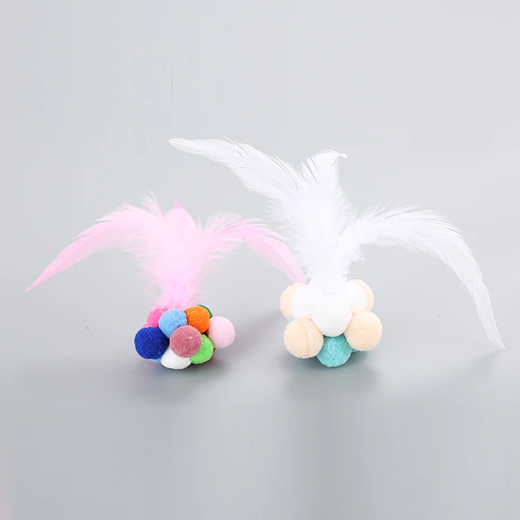Handmade Colorful New Arrive Bell Sound Nip Toy Ball With Feather, Macaron color
Handmade Colorful New Arrive Bell Sound Nip Toy Ball With Feather, Macaron color