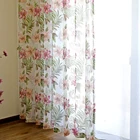 CITY IN CITY Colorful Voile Burnt-out Cuitain Sheer Transparent For Kitchen And Living room Window Curtain Customized