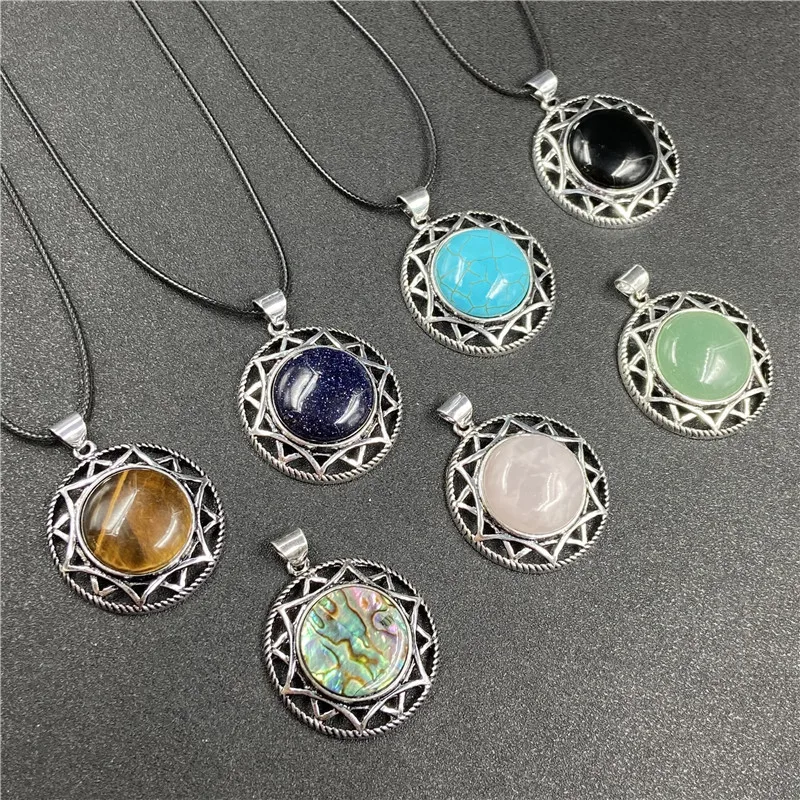 Natural Stone Rose Agates Pendant Vintage Hollow Alloy Abalone Shell Charms for Jewelry Making DIY Necklace
Natural Stone Rose Agates Pendant Vintage Hollow Alloy Abalone Shell Charms for Jewelry Making DIY Necklace