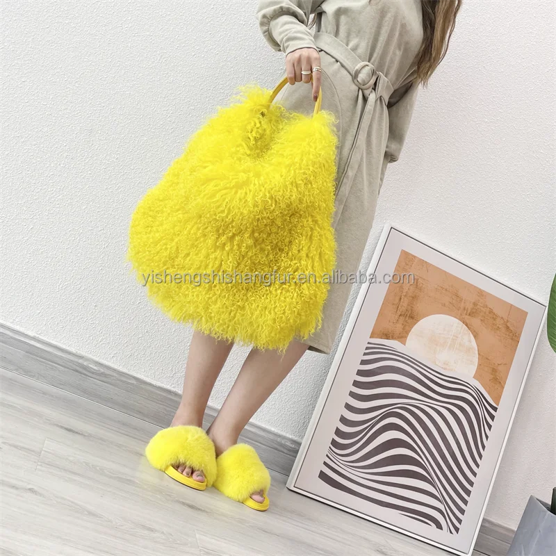 Real Mongolia Fur Handbags Women's Lamb Fur Plush Shoulder Bags Soft Fur Hobo Handbag Women Large Capacity Purse, Multi colour
Real Mongolia Fur Handbags Women's Lamb Fur Plush Shoulder Bags Soft Fur Hobo Handbag Women Large Capacity Purse, Multi colour