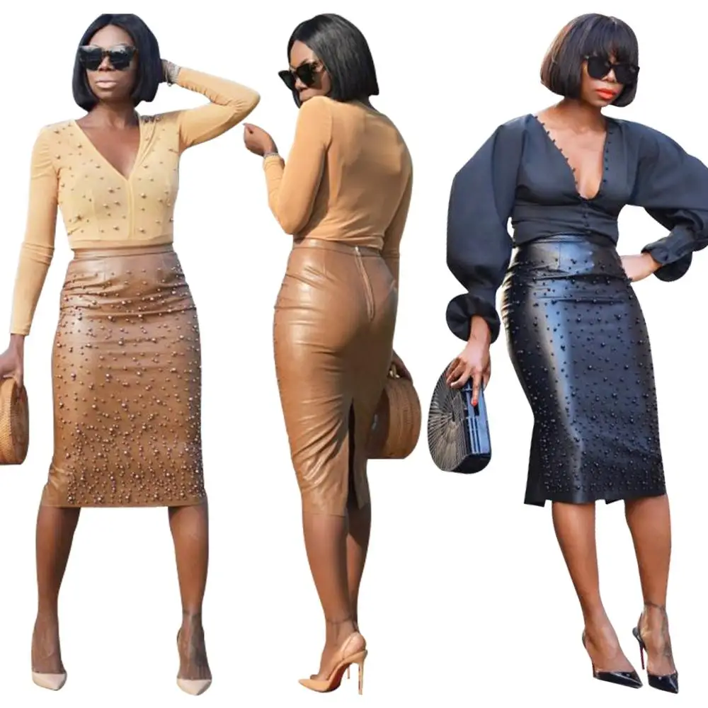 Good Quality New Design Manufacturer Direct Sexy Fashion Women's Beaded PU dresses and Skirts woman skirt
Good Quality New Design Manufacturer Direct Sexy Fashion Women's Beaded PU dresses and Skirts woman skirt