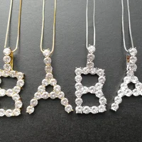 Multi Size Personalized Initial Diamond Silver Necklace Pink Diamond Necklace Pendant
Multi Size Personalized Initial Diamond Silver Necklace Pink Diamond Necklace Pendant
