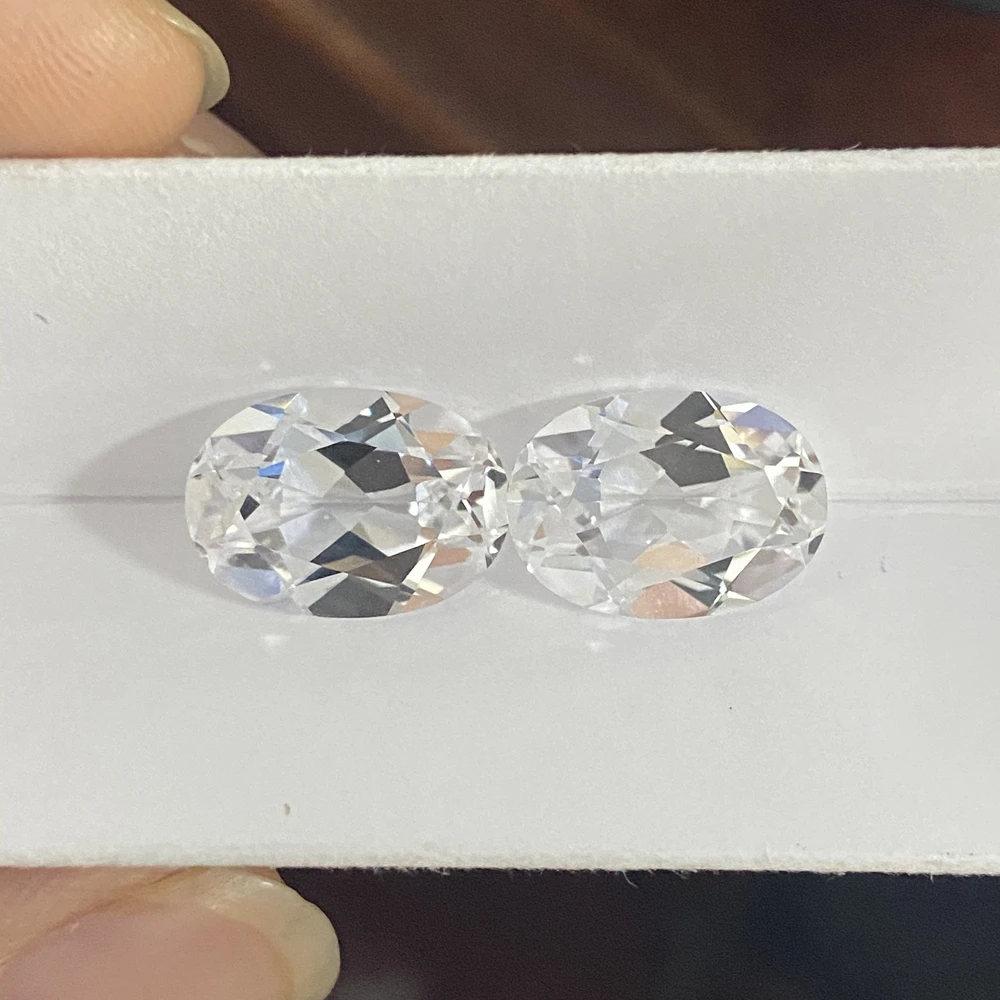 HQ GEMS 10X14mm 6.5 Carat 5A Quality Hand Make Oval Shape 12# White Corundum Lab White Sapphire Pirce Per Carat
HQ GEMS 10X14mm 6.5 Carat 5A Quality Hand Make Oval Shape 12# White Corundum Lab White Sapphire Pirce Per Carat