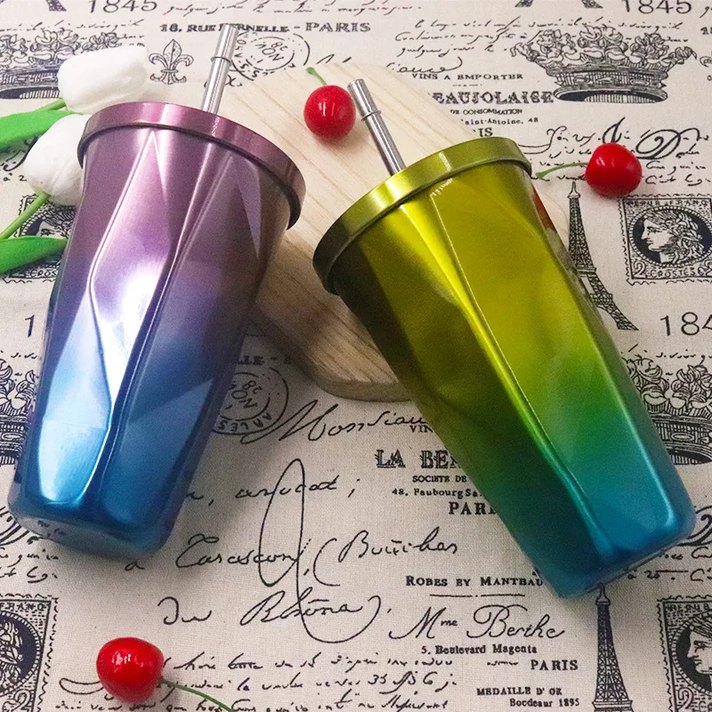 Mikenda Coffee Mug Cup Water Bottle with Straw Geometric Stainless Steel Mugs Wholesale, Customized
Mikenda Coffee Mug Cup Water Bottle with Straw Geometric Stainless Steel Mugs Wholesale, Customized