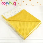 100% polyester mink dots baby fleece blanket