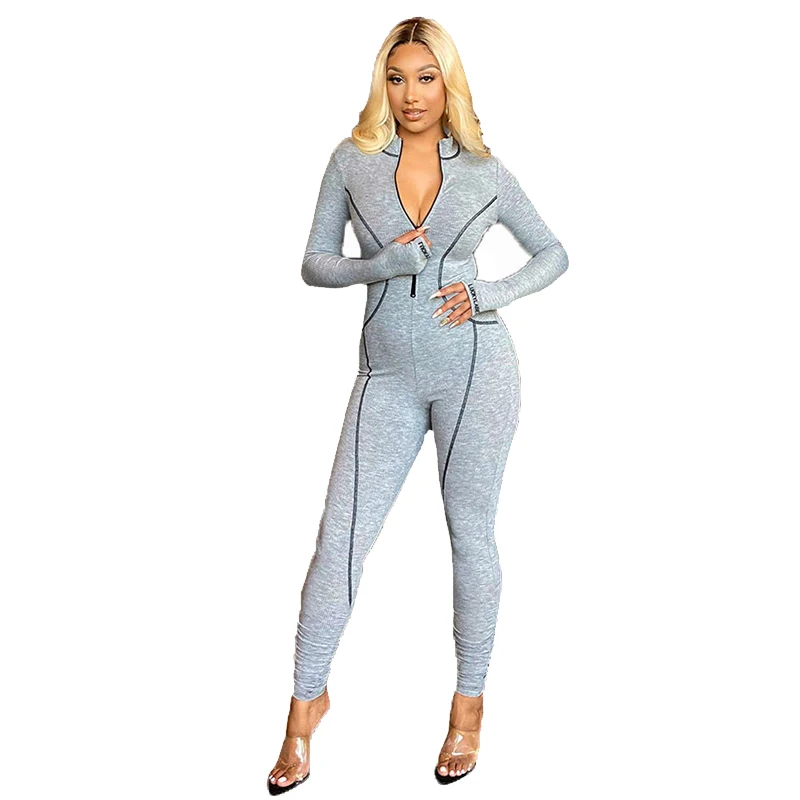 Custom Logo Fall Womens Winter Clothing 2021 Sexy V Neck Bodycon Long Sleeve Gym Jogging One Piece Jumpsuit Elegant, Photo shows
Custom Logo Fall Womens Winter Clothing 2021 Sexy V Neck Bodycon Long Sleeve Gym Jogging One Piece Jumpsuit Elegant, Photo shows