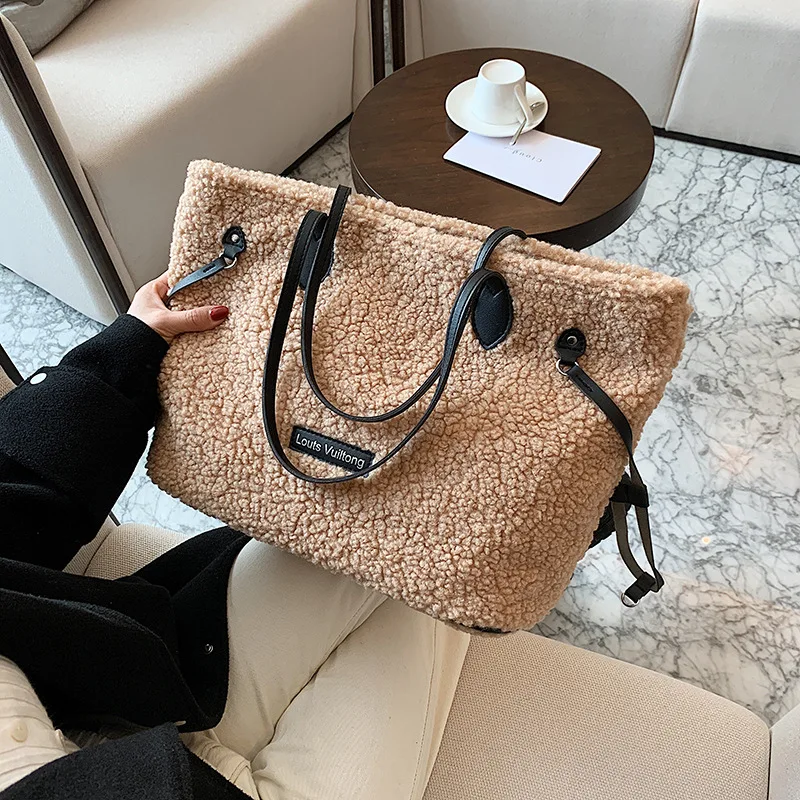 ST-0084 Lambs Wool Tote Bags Niche Design Large-capacity Single Shoulder Bag Ladies Cute Women Fashion Handbag For Ladies, Multi color
ST-0084 Lambs Wool Tote Bags Niche Design Large-capacity Single Shoulder Bag Ladies Cute Women Fashion Handbag For Ladies, Multi color