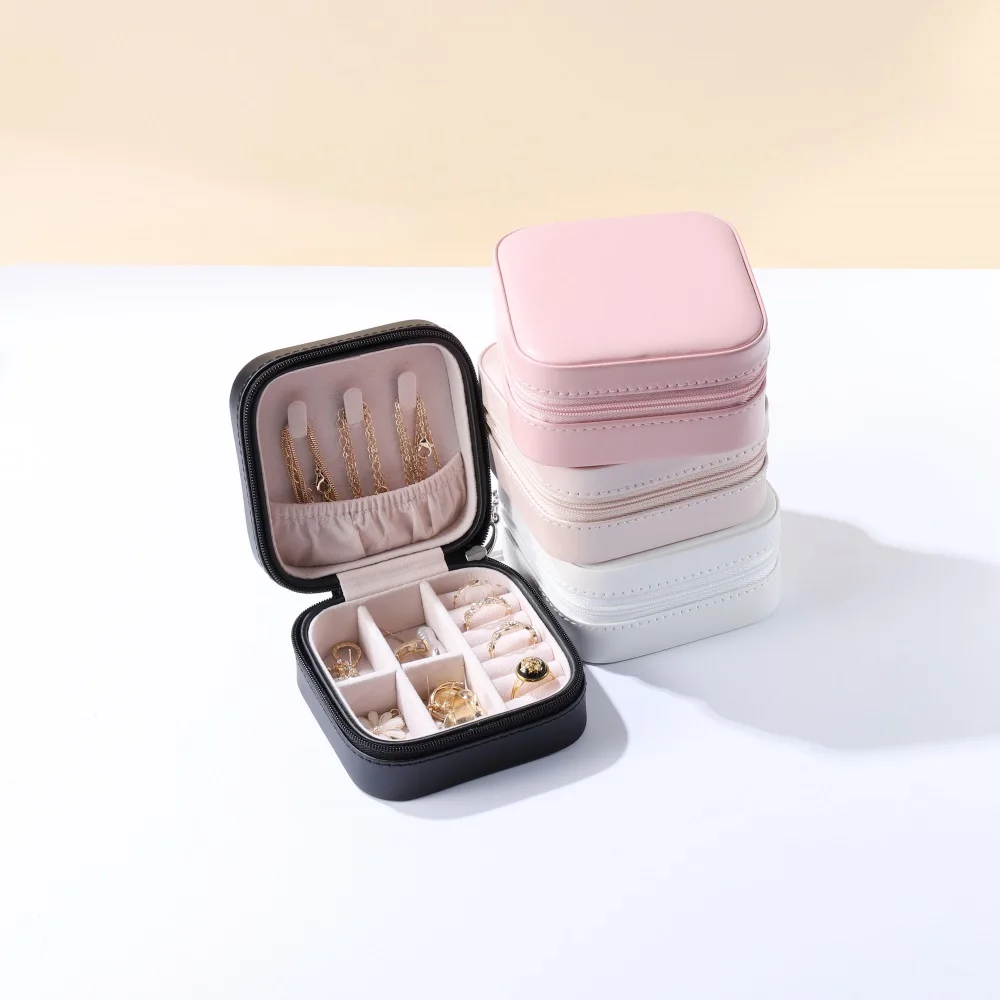 PU Leather Jewelry Organizer Display Travel Jewelry Case Boxes Portable Jewelry Box Button Leather Storage Zipper Jewelers, White;pink;black;sakura pink
PU Leather Jewelry Organizer Display Travel Jewelry Case Boxes Portable Jewelry Box Button Leather Storage Zipper Jewelers, White;pink;black;sakura pink