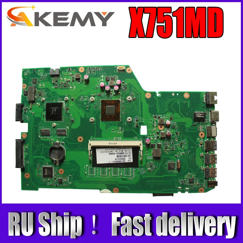 Akemy X751MD Laptop motherboard For X751MD X751MJ X751M K751M Test original mainboard N3520 cpu 4 cores 2.167 GHZ
Akemy X751MD Laptop motherboard For X751MD X751MJ X751M K751M Test original mainboard N3520 cpu 4 cores 2.167 GHZ
