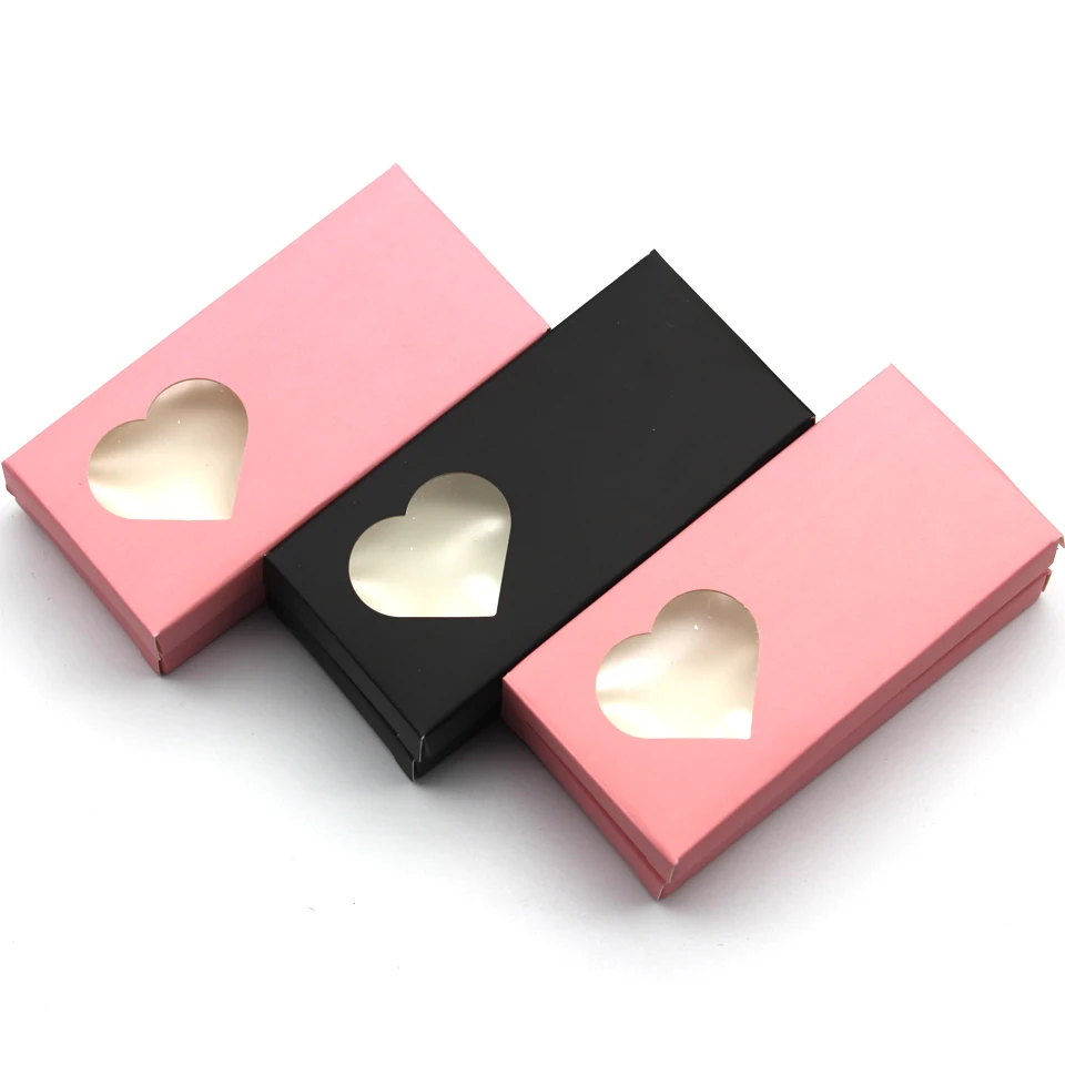 Damepapil Wholesale Hot Sale Black Paper Lash Box, High Quality Heart Shaped Lash Boxes, Pink/White/Black Color Lashes Box Logo
Damepapil Wholesale Hot Sale Black Paper Lash Box, High Quality Heart Shaped Lash Boxes, Pink/White/Black Color Lashes Box Logo