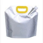 Eco friendly custom aluminum foil liquid standing up pouch with spout water bag