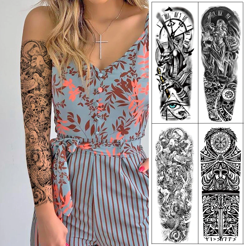Extra Temporary Tattoo Black Tattoo Full Arm Sleeve Temporary Tattoo Stickers Body Art for Man Women
Extra Temporary Tattoo Black Tattoo Full Arm Sleeve Temporary Tattoo Stickers Body Art for Man Women