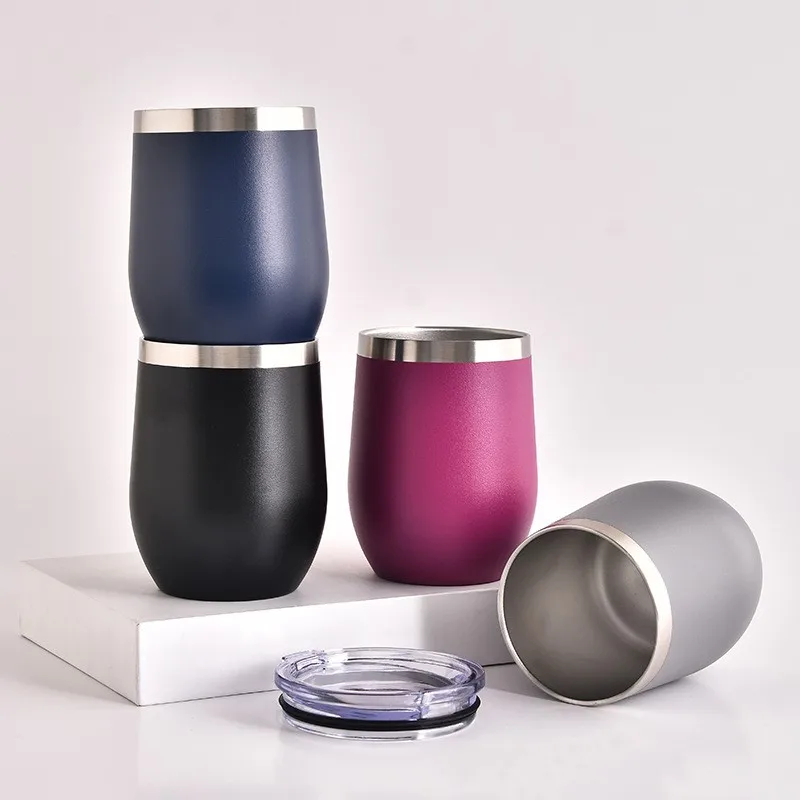 Wholesale Stocked Egg Shape Mug Customized double wall 304 stainless steel coffee mug tumbler vacuum travel mug with lid, Black/white/pink/green
Wholesale Stocked Egg Shape Mug Customized double wall 304 stainless steel coffee mug tumbler vacuum travel mug with lid, Black/white/pink/green