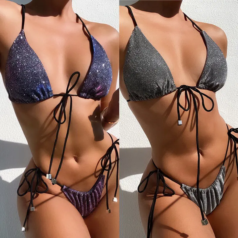 High Performance Foreign Trade Simple Summer Shishang Tether New Flash Bikini Ladies Sexy Beach Swimsuit
High Performance Foreign Trade Simple Summer Shishang Tether New Flash Bikini Ladies Sexy Beach Swimsuit