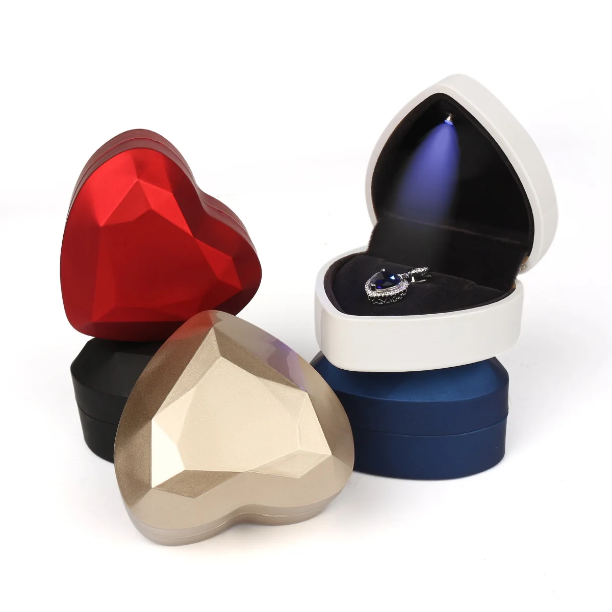 The luxury heart led light jewelry packaging box for rings and necklaces Big Jewelry Wedding Luxury Ring Box With Led Light
The luxury heart led light jewelry packaging box for rings and necklaces Big Jewelry Wedding Luxury Ring Box With Led Light