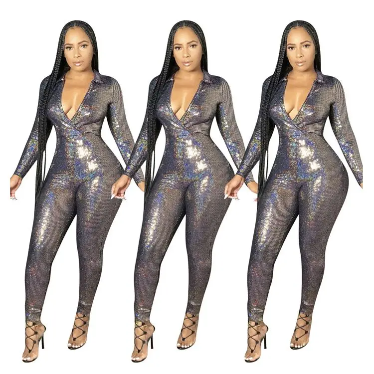 Good Quality New Style Jumpsuit Women 2021 Long Sleeve Deep V-neck Sequin Sexy One Piece Jumpsuits
Good Quality New Style Jumpsuit Women 2021 Long Sleeve Deep V-neck Sequin Sexy One Piece Jumpsuits