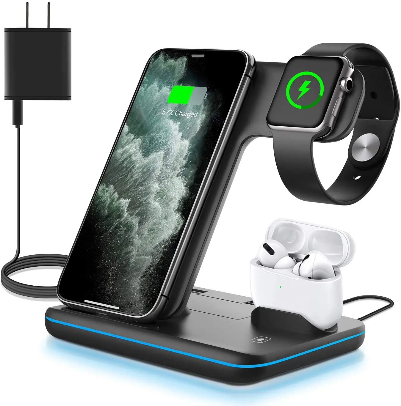 OEM ODM 3 in 1 wireless charger 15W fast charging station Multifunctional Charger, Black
OEM ODM 3 in 1 wireless charger 15W fast charging station Multifunctional Charger, Black