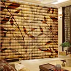 3D Curtain Printing Blackout Polyester Photo Fabric For Room Bedroom Window,Bamboo Parttern Classic Home Decor/