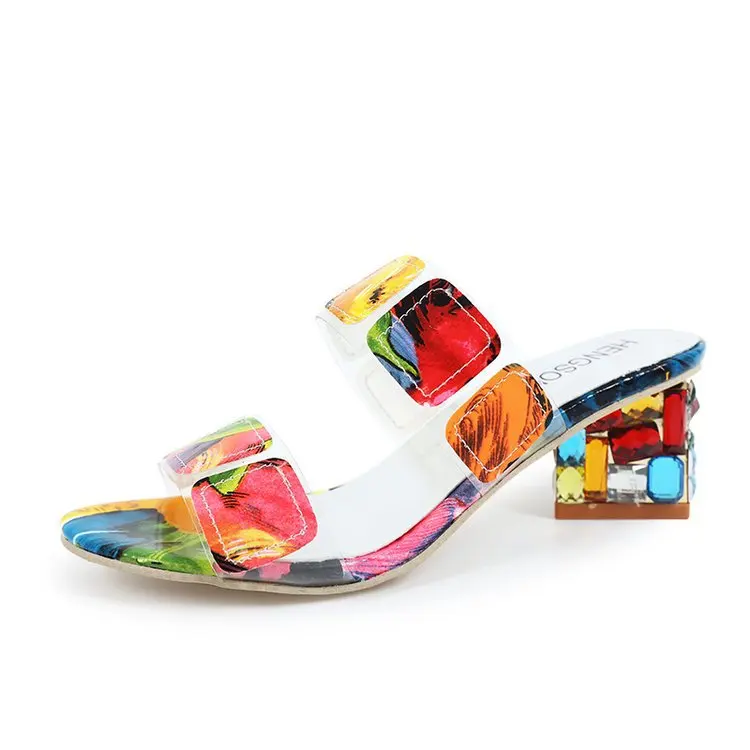 New style color rhinestone large size slippers women's shoes thigh high heels, Customized color
New style color rhinestone large size slippers women's shoes thigh high heels, Customized color