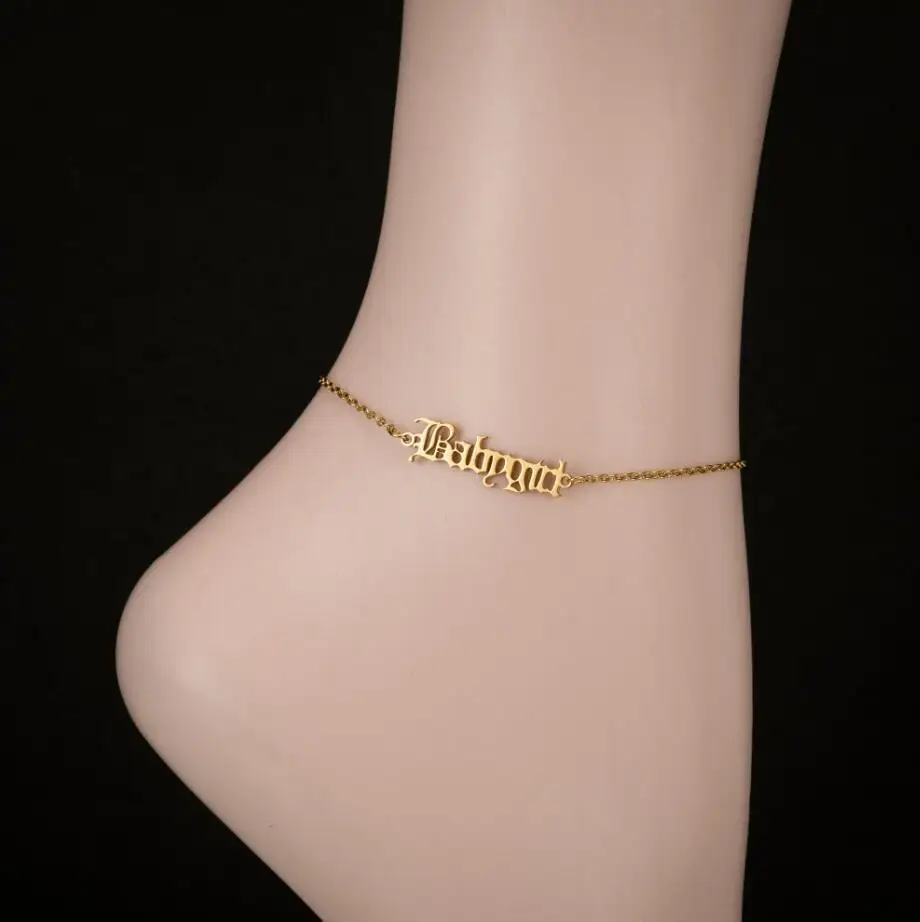 Wholesale Anklets Stainless Steel Ankle Bracelet Foot Jewelry Babygirl Letter Anklets
Wholesale Anklets Stainless Steel Ankle Bracelet Foot Jewelry Babygirl Letter Anklets