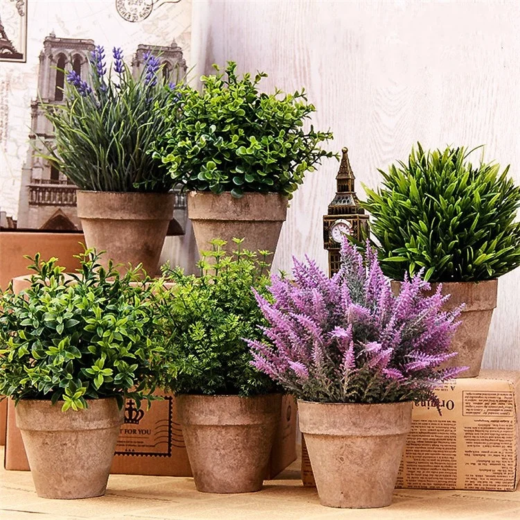 Mini Potted Plants Artificial Plastic Plant With Gray Pot For Home Decoration, Green grass with different colors flowers
Mini Potted Plants Artificial Plastic Plant With Gray Pot For Home Decoration, Green grass with different colors flowers