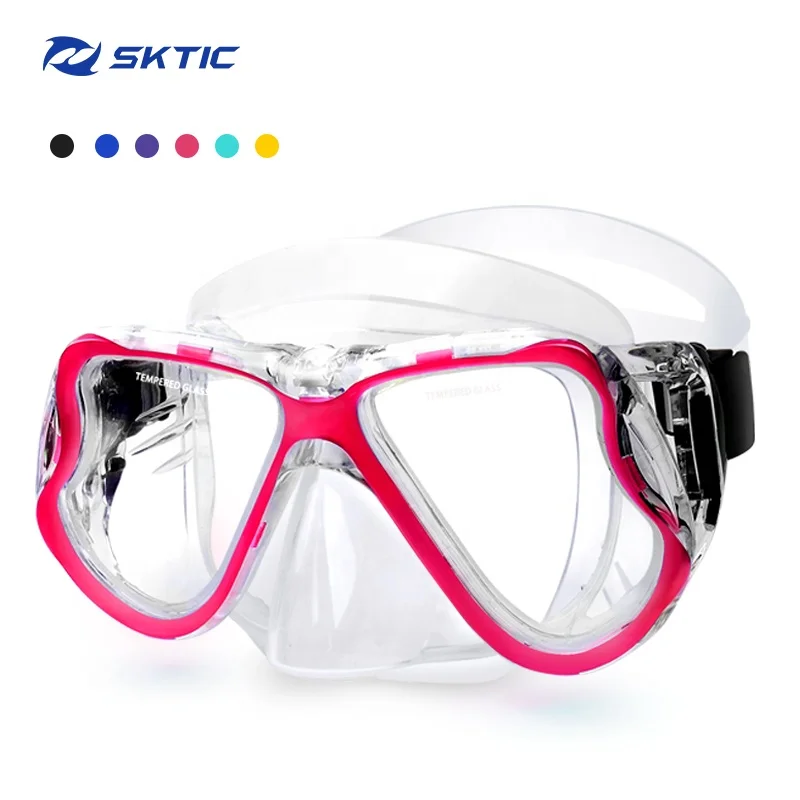 SKTIC Red Black Snorkel Set Women Diving Mask With Anti Fog Tempered Glass Anti Leak Snorkel Gear, Transparent red
SKTIC Red Black Snorkel Set Women Diving Mask With Anti Fog Tempered Glass Anti Leak Snorkel Gear, Transparent red