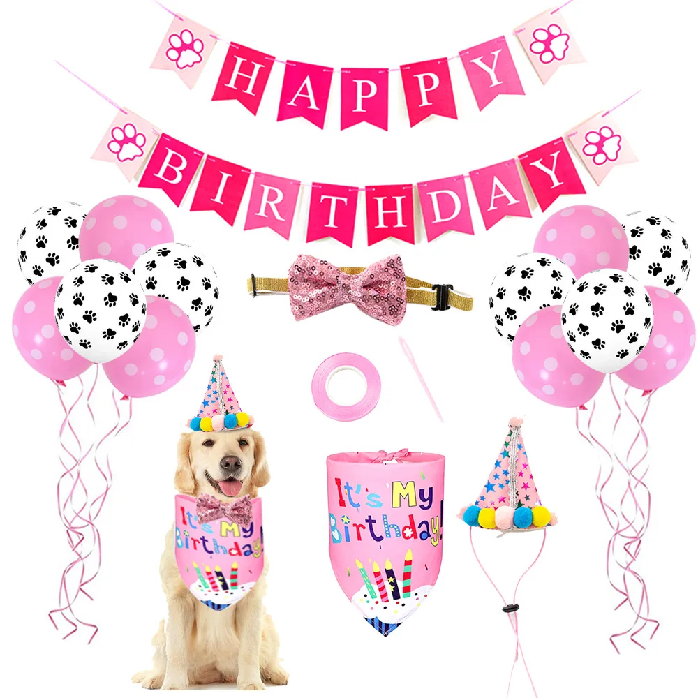 Wholesale Pets Dog Happy Birthday Banners Birthday Hats Bow Ties Balloons Birthday Party Decoration Sets
Wholesale Pets Dog Happy Birthday Banners Birthday Hats Bow Ties Balloons Birthday Party Decoration Sets