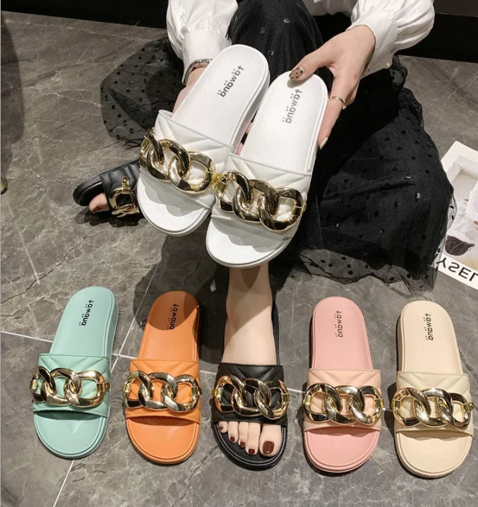 2021 Summer Fashion Trend Women's Shoes Flat Sandals Chain Slippers Outdoor Beach Shoes Slides Black Flip Flop Plus Size, Black white pink orange beige blue
2021 Summer Fashion Trend Women's Shoes Flat Sandals Chain Slippers Outdoor Beach Shoes Slides Black Flip Flop Plus Size, Black white pink orange beige blue