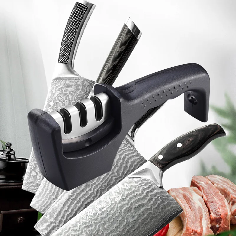 Handheld Good Quality Low MOQ 3 Stage Sharpening System Adjustable Knife Sharpener, Black
Handheld Good Quality Low MOQ 3 Stage Sharpening System Adjustable Knife Sharpener, Black