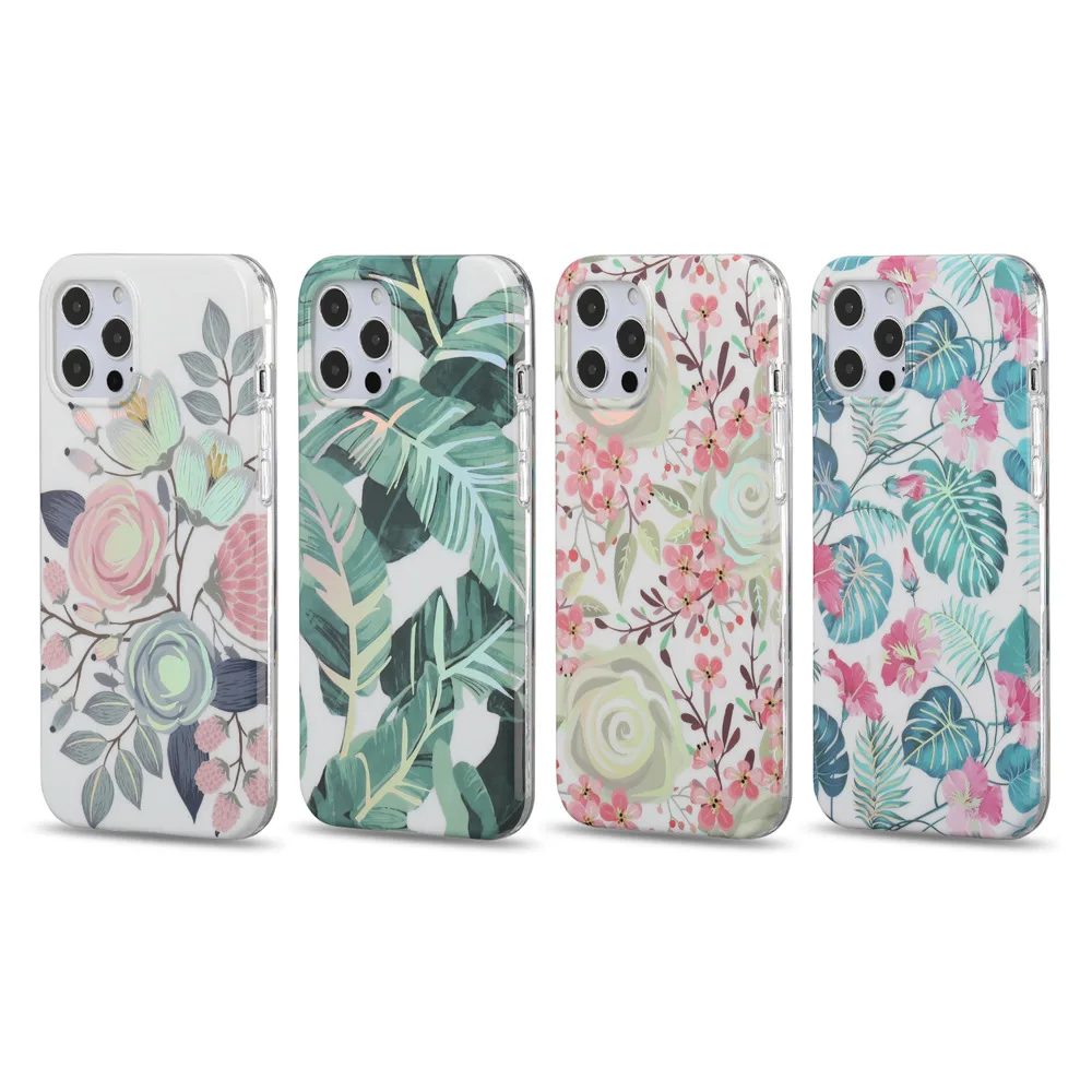 For iPhone 12 Case tropical plant electroplate Soft TPU Clear IMD Phone Case For iPhone 12 Custom Printed back flower cover
For iPhone 12 Case tropical plant electroplate Soft TPU Clear IMD Phone Case For iPhone 12 Custom Printed back flower cover