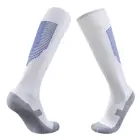 White knee high football socks custom your own design long mens soccer socks