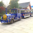 children battery powered real tourist road electric passenger amusement trackless electric Train ride