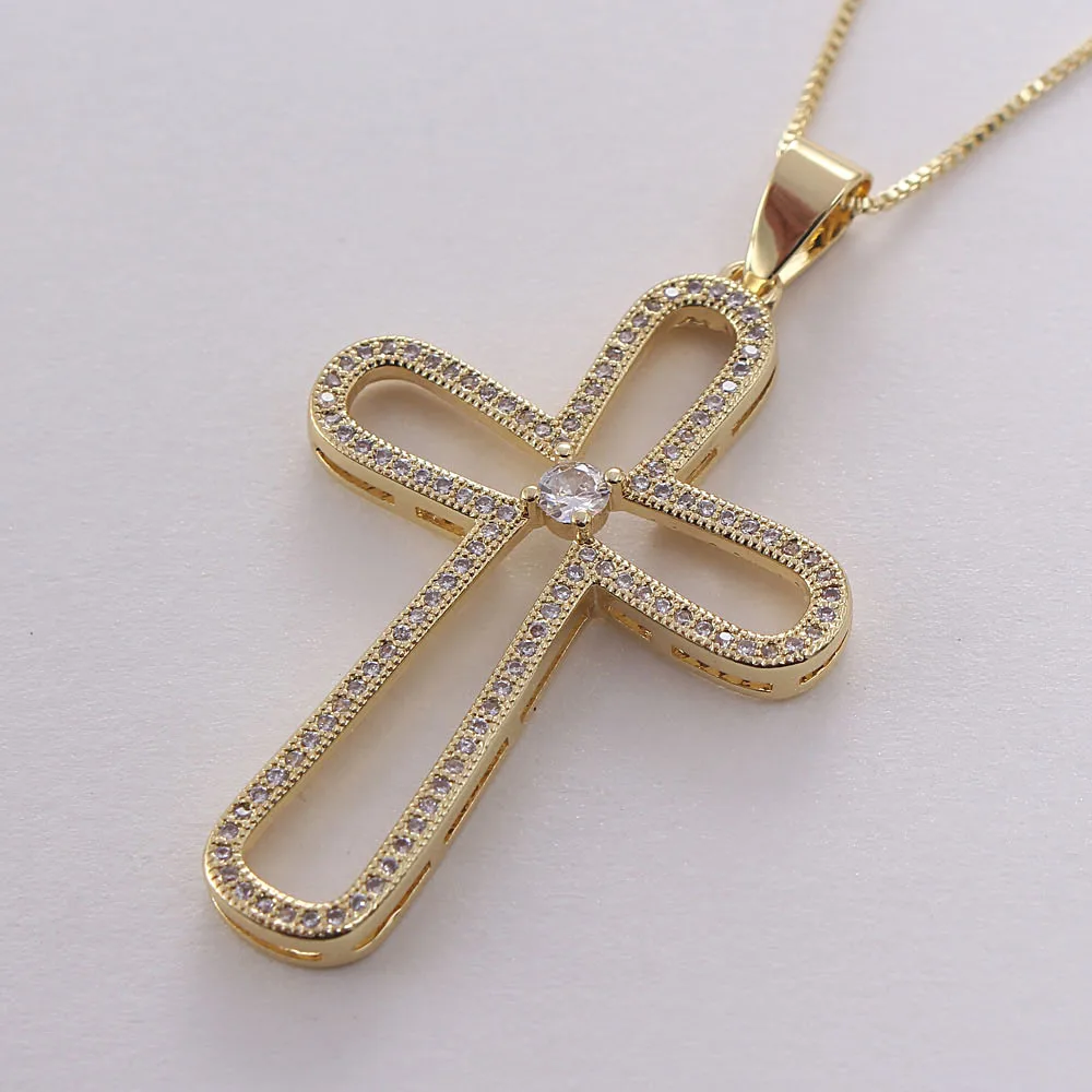 MHS.SUN Wholesale Price Religious Big Cross Mosaic Zircon Pendant Necklace Fashion Women/Girls Chain Necklace CZ Jewelry, Gold
MHS.SUN Wholesale Price Religious Big Cross Mosaic Zircon Pendant Necklace Fashion Women/Girls Chain Necklace CZ Jewelry, Gold