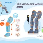 Amazon top selling portable electric thigh & calf & foot air compression full leg massager with knee heating function