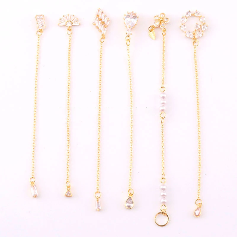 High Quality Nail Arts Water Droplets AAA Zircon Long Chain Five Pointed Star Hollow Out Nail Charms Finger Nail Jewelry, Colorful
High Quality Nail Arts Water Droplets AAA Zircon Long Chain Five Pointed Star Hollow Out Nail Charms Finger Nail Jewelry, Colorful