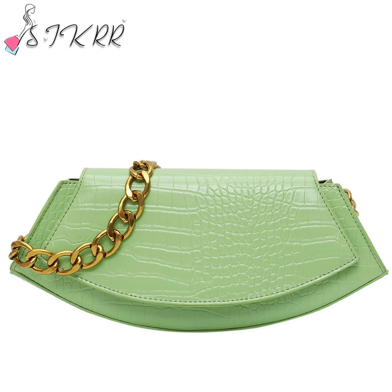 Golden Chain designer bags for women 2021 best seller armpit bag crocodile pattern women handbags can be customized, Picture
Golden Chain designer bags for women 2021 best seller armpit bag crocodile pattern women handbags can be customized, Picture