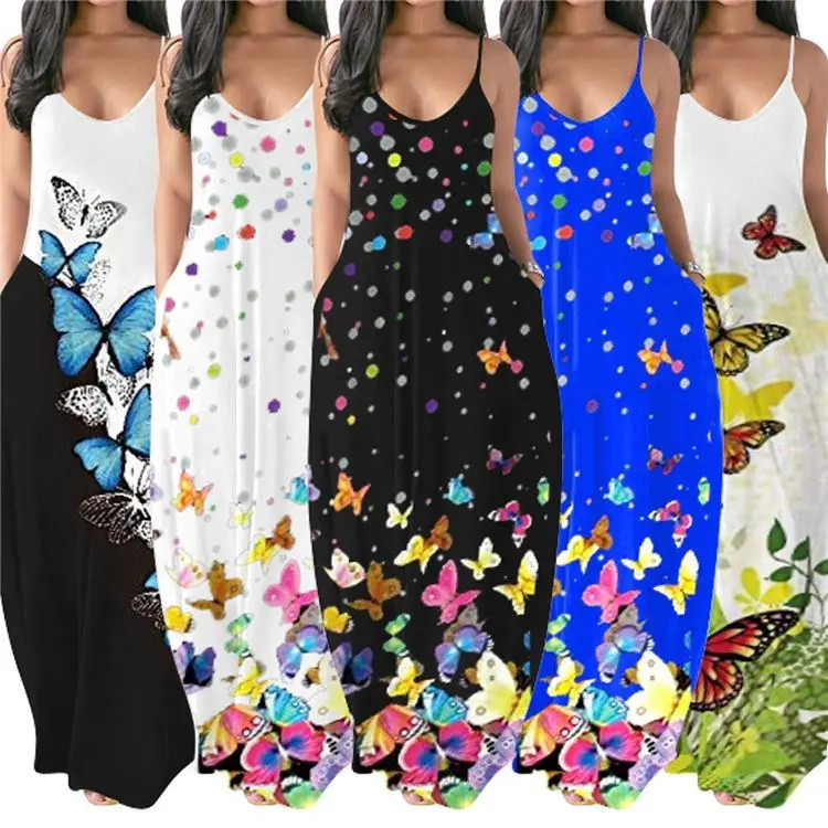 OSINA Butterfly Print Sexy Women Long Dresses 2021 Summer Maxi Sun Ladies Dress Woman Summer Clothes
OSINA Butterfly Print Sexy Women Long Dresses 2021 Summer Maxi Sun Ladies Dress Woman Summer Clothes