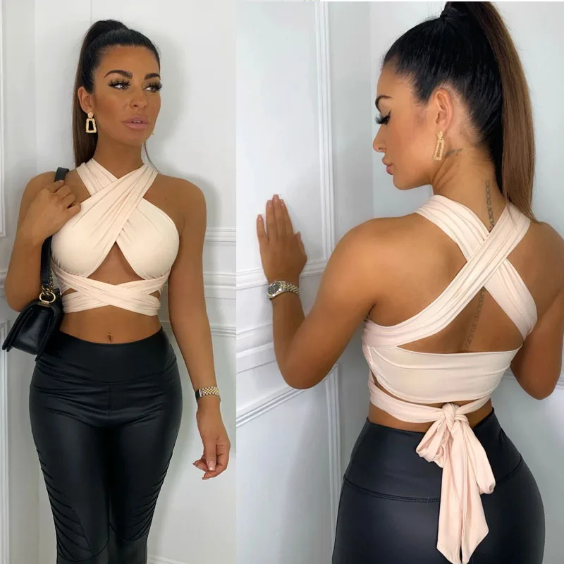 2021 Trend Summer Sexy Cross Halter Neck Crop Tube Top Bandage Vest Women, As picture
2021 Trend Summer Sexy Cross Halter Neck Crop Tube Top Bandage Vest Women, As picture
