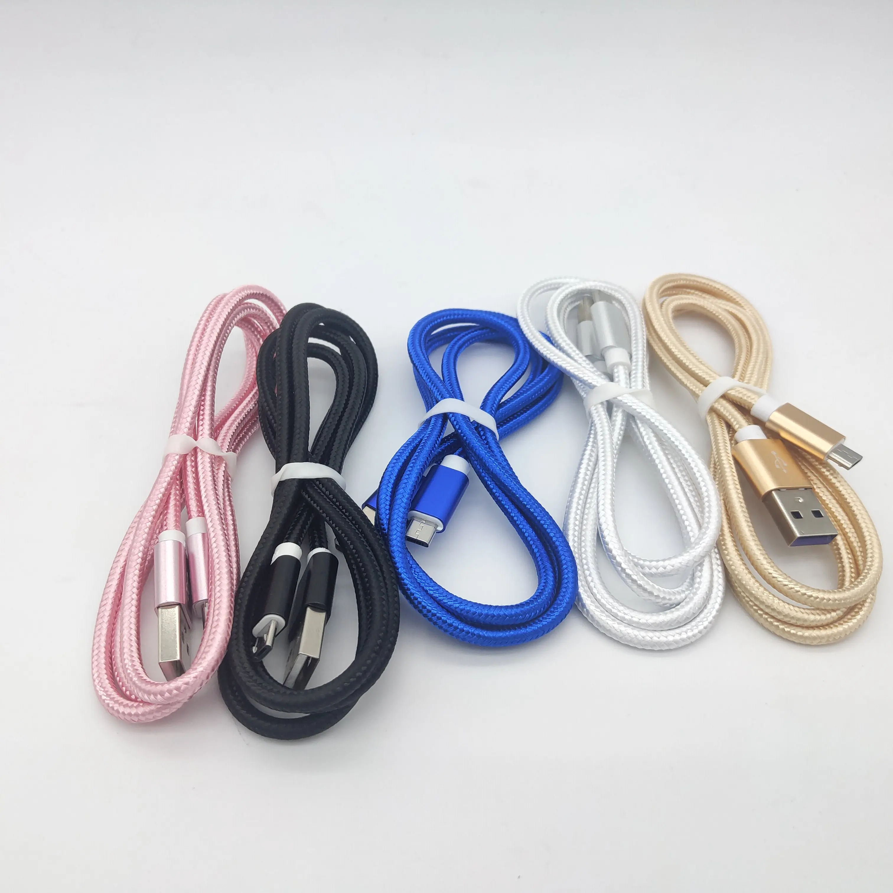 Wholesale Nylon Braided Metal Shell Fast Charging Micro USB Data USB-C Cable for android, Black/white/gold/blue/pink
Wholesale Nylon Braided Metal Shell Fast Charging Micro USB Data USB-C Cable for android, Black/white/gold/blue/pink
