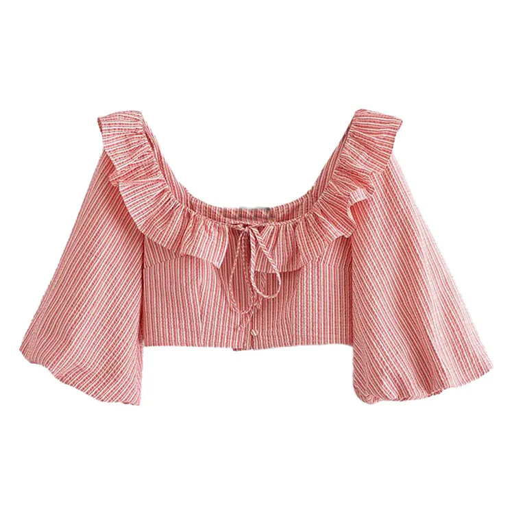 New Women's 2021 Summer Sweet French Square Collar Layered Decoration Lace Bubble Sleeve Striped Short Top Shirt, Picture color
New Women's 2021 Summer Sweet French Square Collar Layered Decoration Lace Bubble Sleeve Striped Short Top Shirt, Picture color