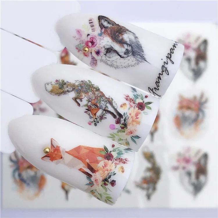 Nail sticker Art Decoration Slider Fox Wolf Animal Adhesive Design Water Decal Manicure Lacquer Accessoires Polish Foil
Nail sticker Art Decoration Slider Fox Wolf Animal Adhesive Design Water Decal Manicure Lacquer Accessoires Polish Foil