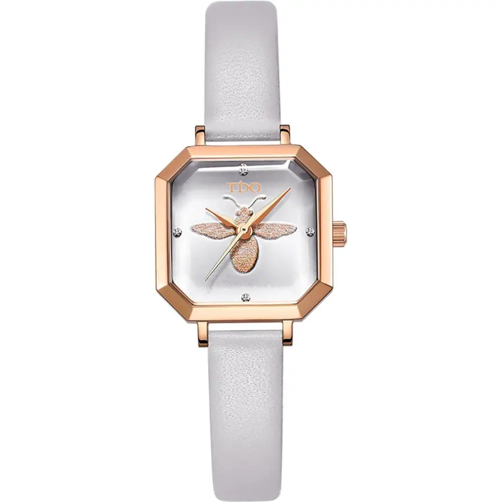 2020 TDO new waterproof watch female thin belt small and compact temperament leather bee cut face fashion watch
2020 TDO new waterproof watch female thin belt small and compact temperament leather bee cut face fashion watch